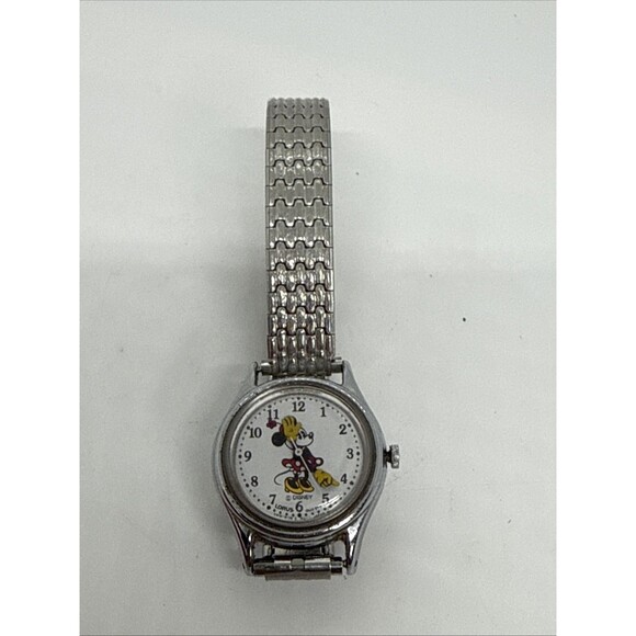 Vintage Women's Disney LORUS Minnie Mouse Silver Tone Watch Working - Picture 1 of 4